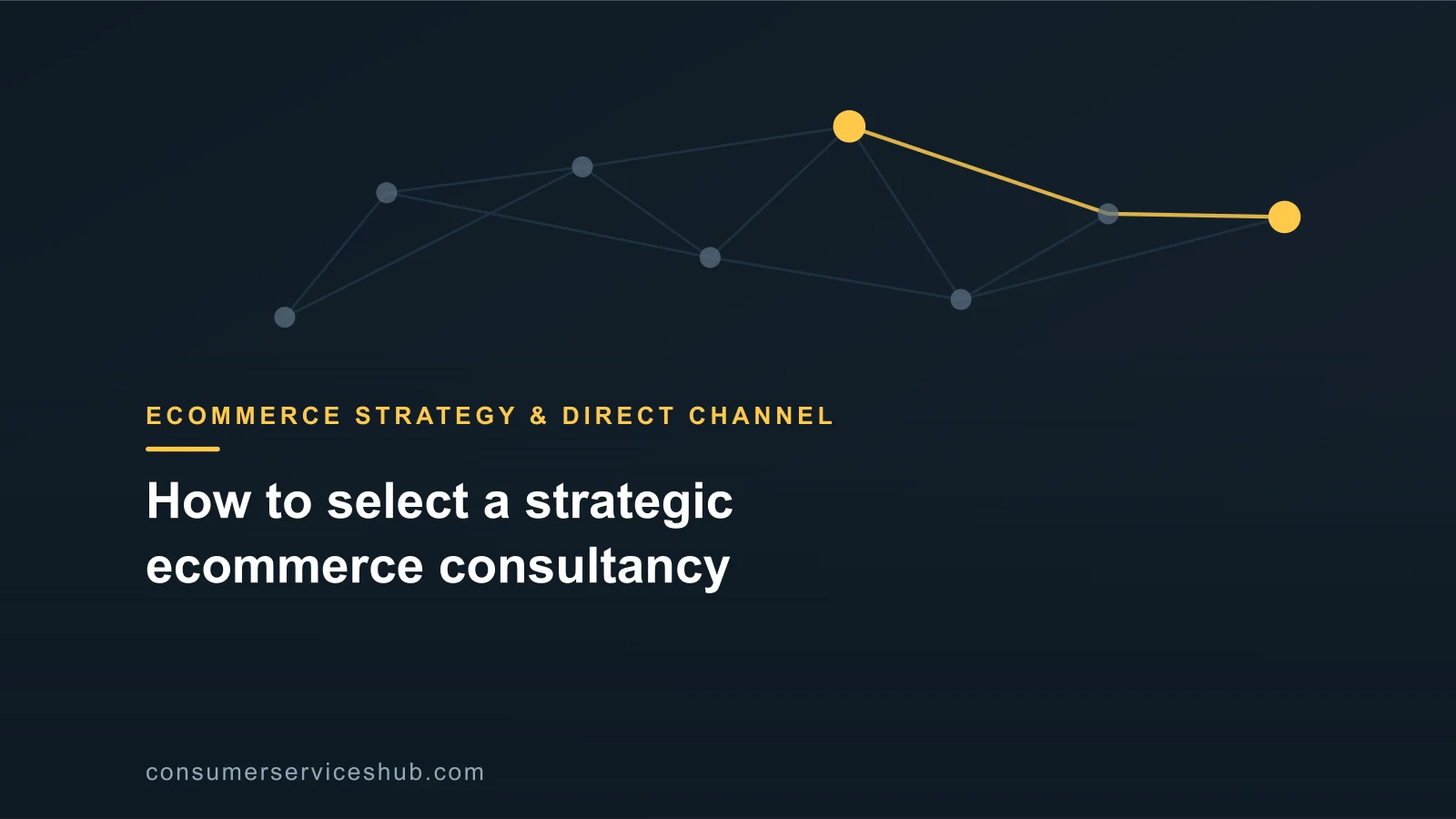 Cover: How to select a strategic ecommerce consultancy