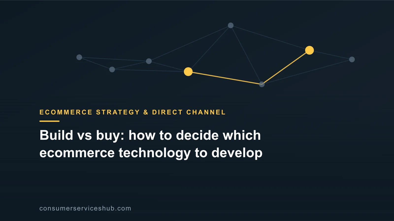 Cover: Build vs buy: how to decide which ecommerce technology to develop
