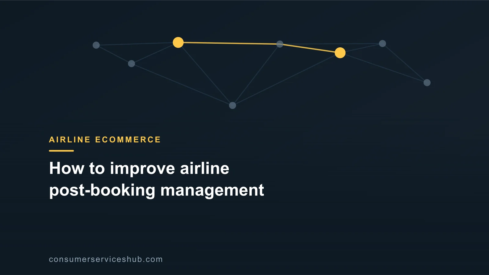 Cover: How to improve airline post-booking management