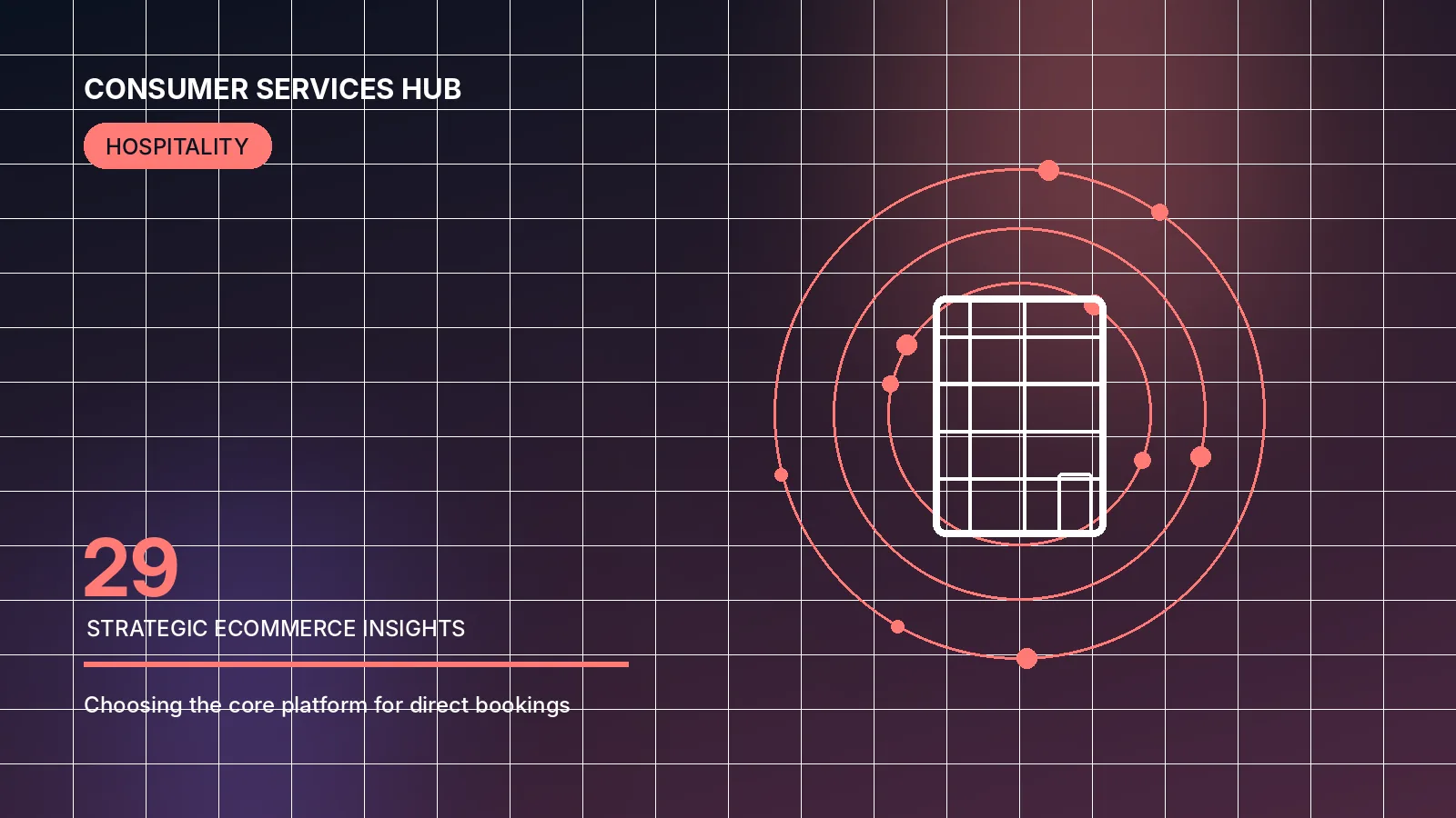 Abstract editorial illustration for the article “How to choose a hotel booking engine”.