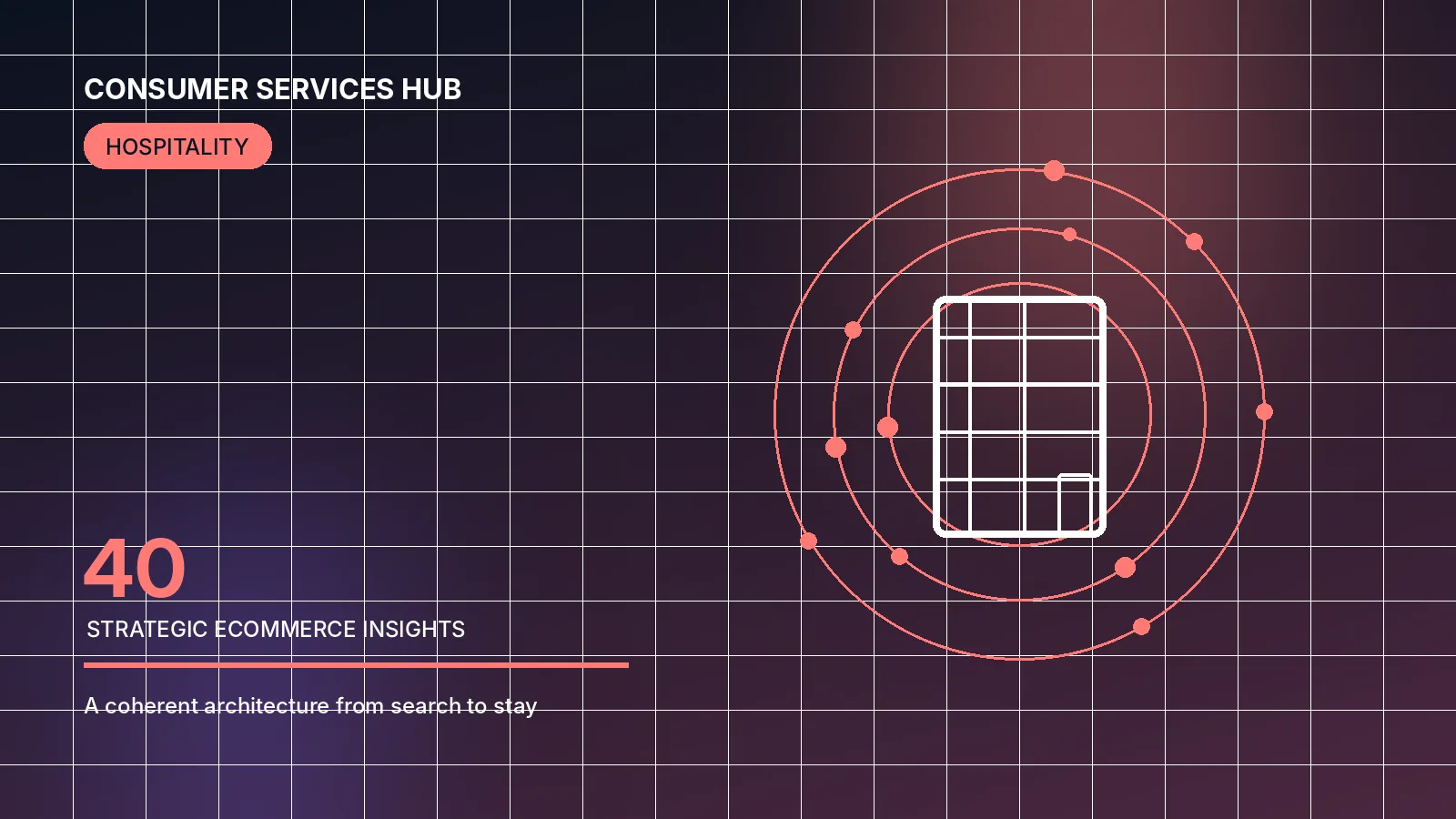 Abstract editorial illustration for the article “How to integrate website, booking engine, PMS and CRM”.