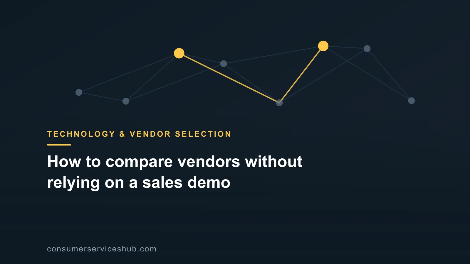 Cover: How to compare vendors without relying on a sales demo