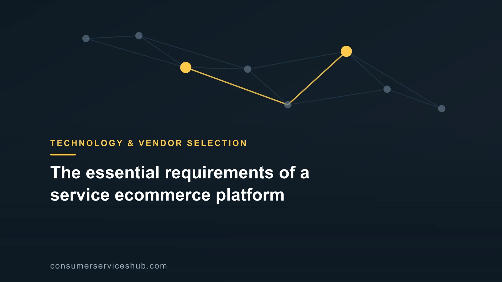 Cover: The essential requirements of a service ecommerce platform