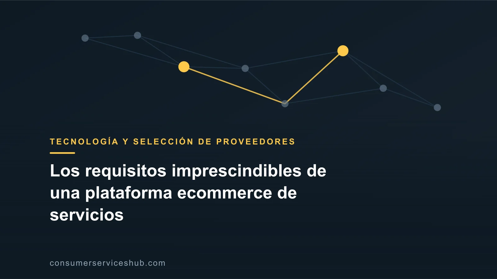 Portada: Los requisitos imprescindibles de una plataforma ecommerce de servicios