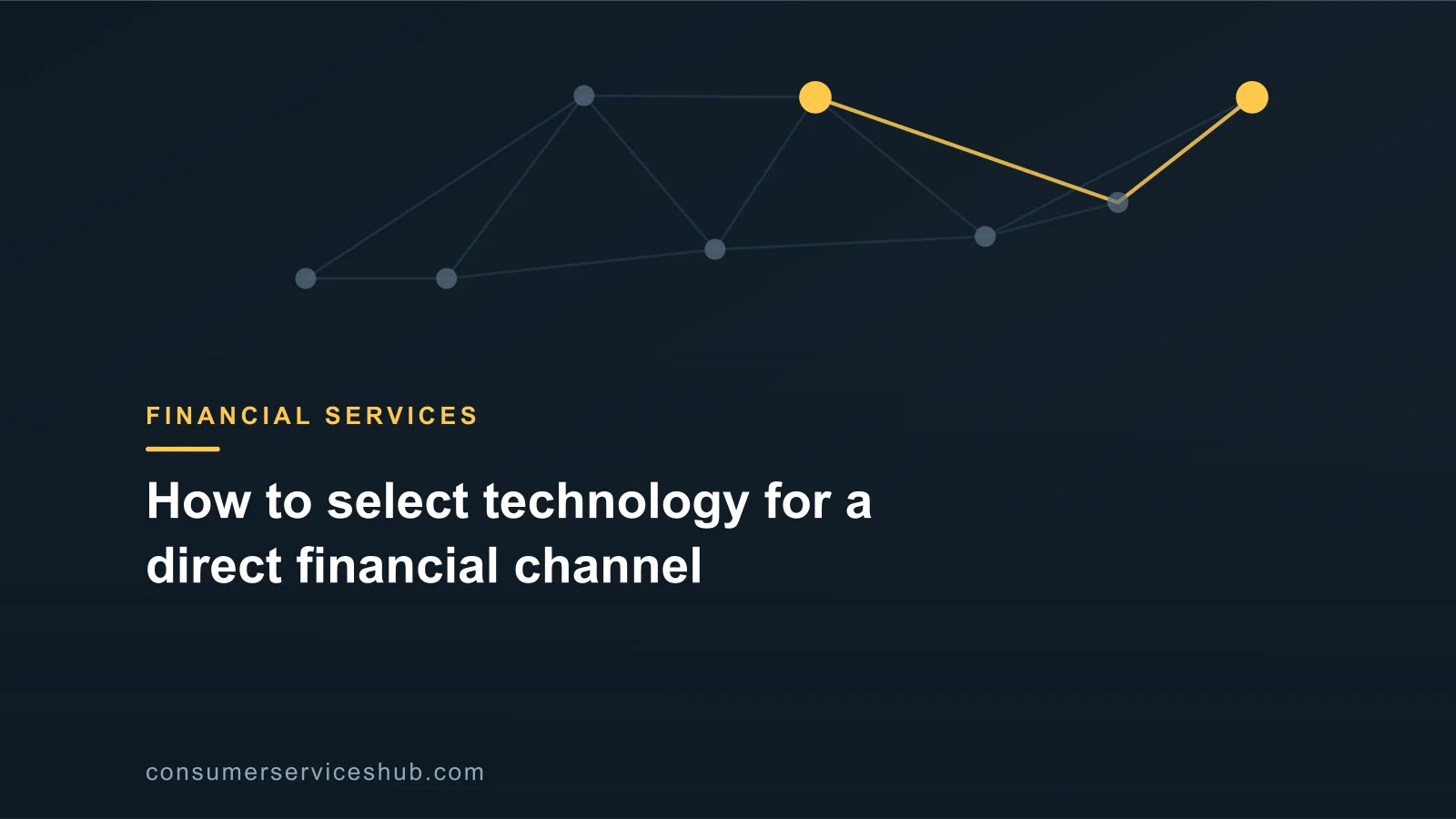 Cover: How to select technology for a direct financial channel