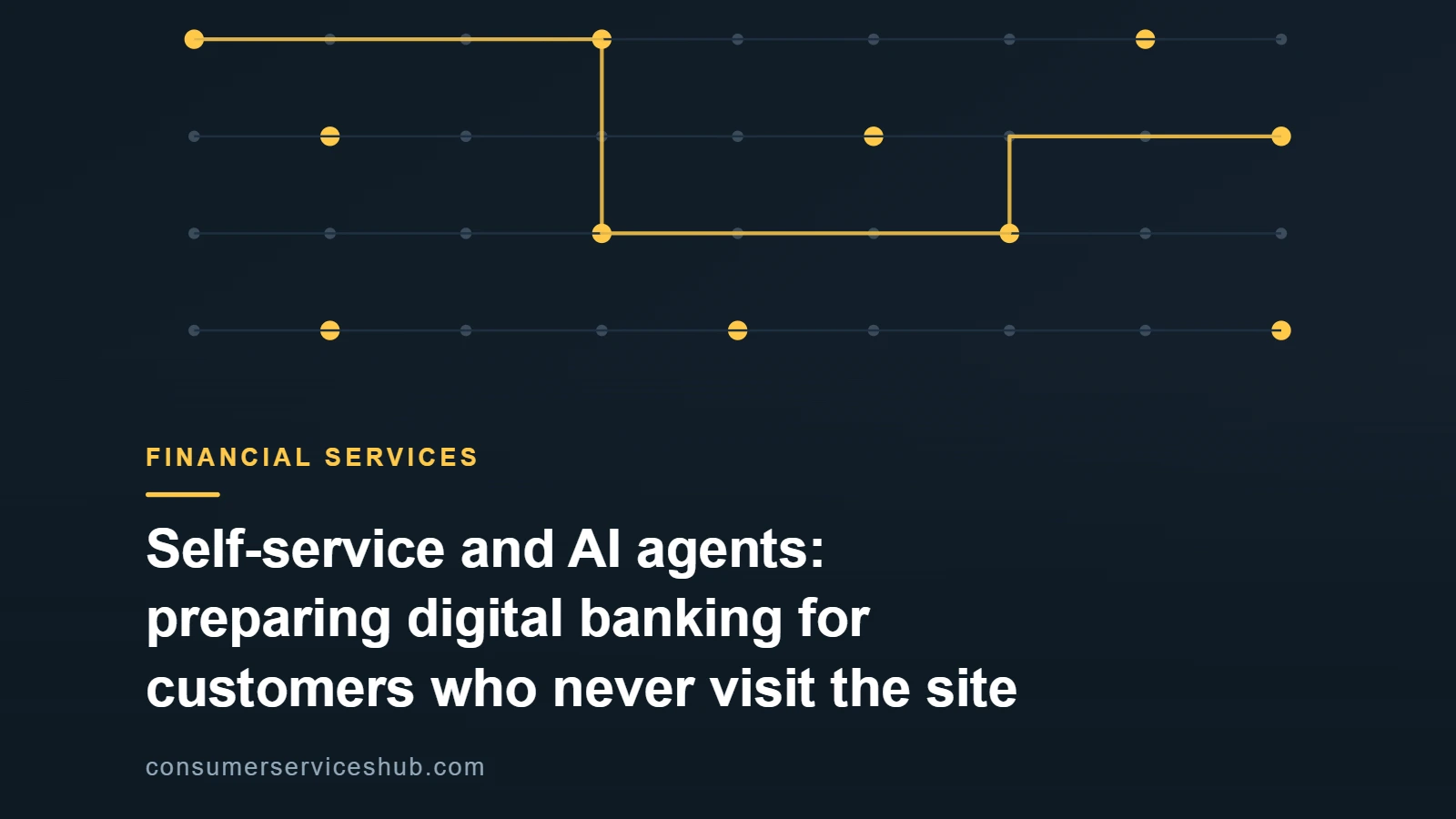 Abstract illustration of a node grid with a highlighted route representing operations executed by automated agents.